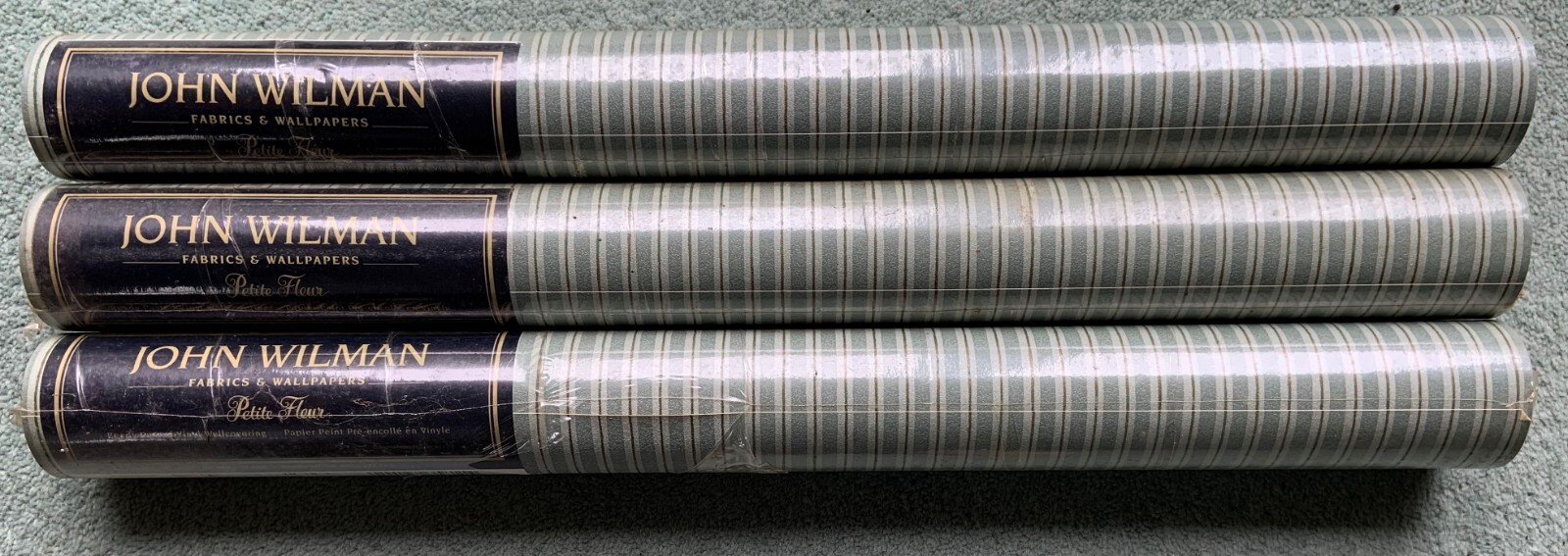 Vintage John Wilman Wallpaper, three rolls, Carrera Stripe eBay