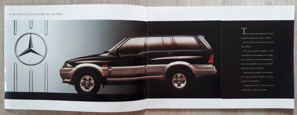 Ssangyong Musso 4x4 Brochure c.1995 - 2.9D SE GSE - Image 2 of 4