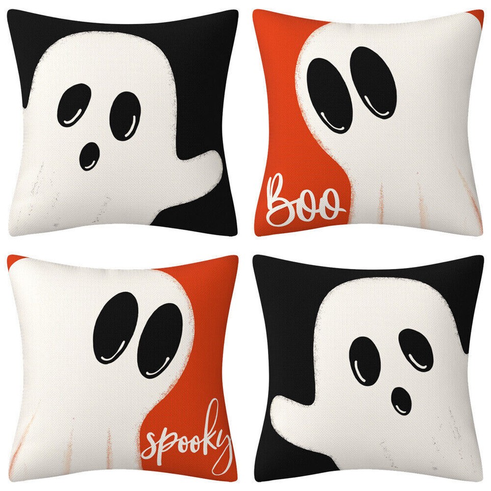 UK 4 Halloween Pillow Covers 18 Inch Throw Pillow Covers Sofa