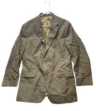 Lauren Ralph Lauren Sport Coat Mens 40R Brown Houndstooth Wool Suit Blazer