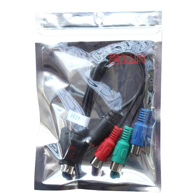 RGB/ 3 RCA Female to 7 Pin S-Video with 4 pin S-Video Female Component Cable UK - Image 4 of 4