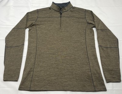 Kuhl Revel 1/4 Zip Men's Medium Brown Gorpcore Outdoor Hiking Fleece Poly Blend