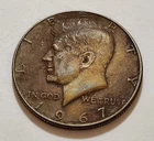 1967 Kennedy TONER Half Dollar • 40% Silver • Circulated • X178