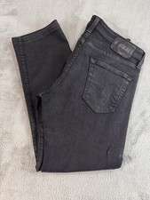 AG Adriano Goldschmied Matchbox Slim Straight Jeans Mens 31x28 Black Made in USA