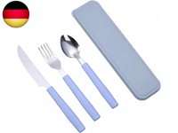 Camping Besteck, 3 StüCk Edelstahl Reisebesteck Mit Etui, Besteckset To Go,