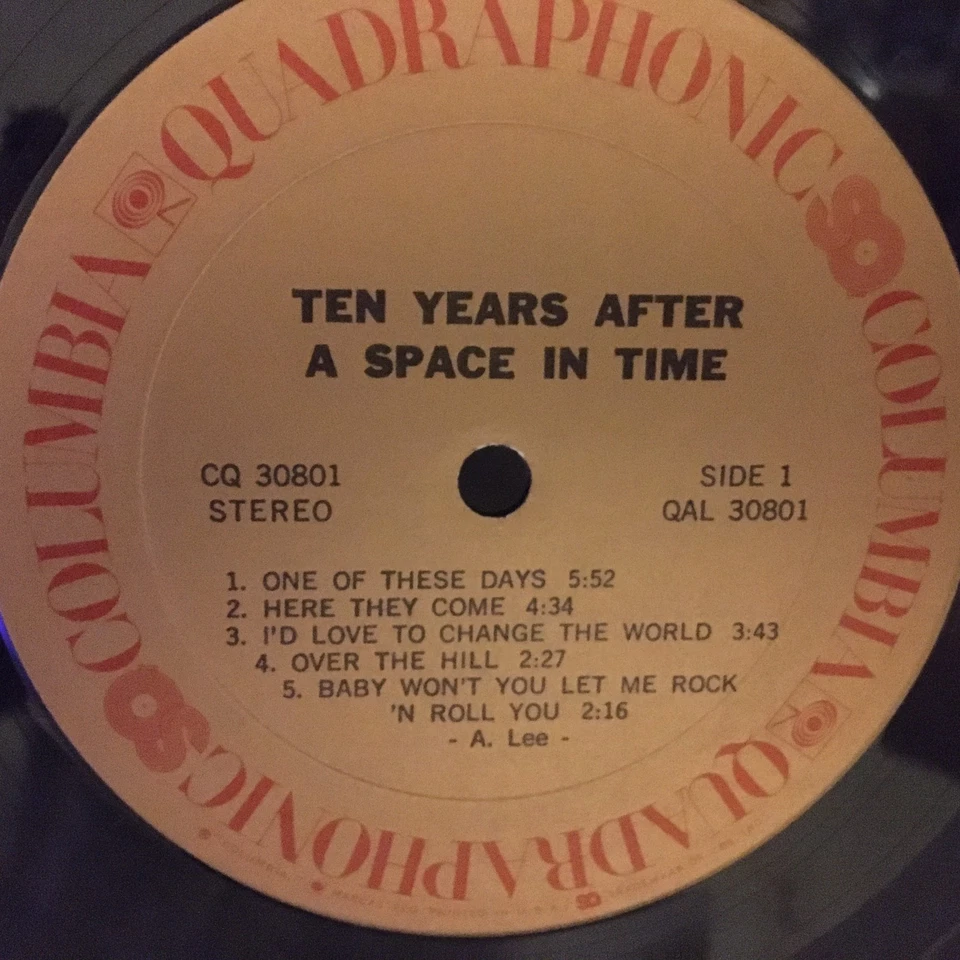 Ten Years After – A Space In Time - 1972 Vinyl LP Record Album - Quadraphonic - Image 4 of 4