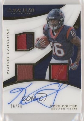 2018 Panini Immaculate Player's Collection 76/99 Keke Coutee Rookie Auto RC 0eo6