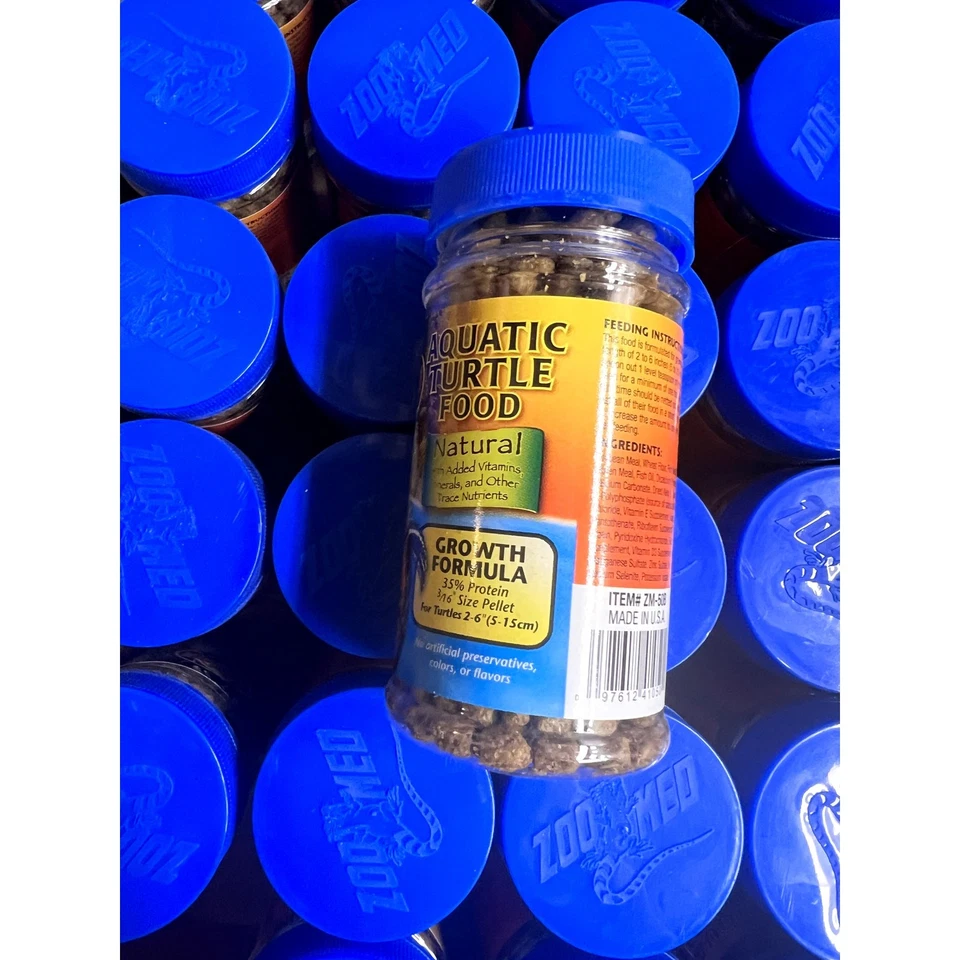 ZooMed Natural Aquatic Turtle Food 24 Bottles Growth Formula 36oz Total NEW - Image 3 of 4