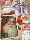 Vintage Old Scrapbook Santa Cut Outs Clippings Images Loose Pages