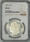1897-S  NGC  MS62  MORGAN DOLLAR  *  Tough Date  *  #5826434-023