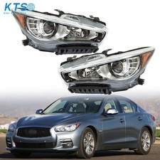 For Infiniti Q50 LED DRL w/o AFS Projector Headlights Assembly Lamps 2014-2022