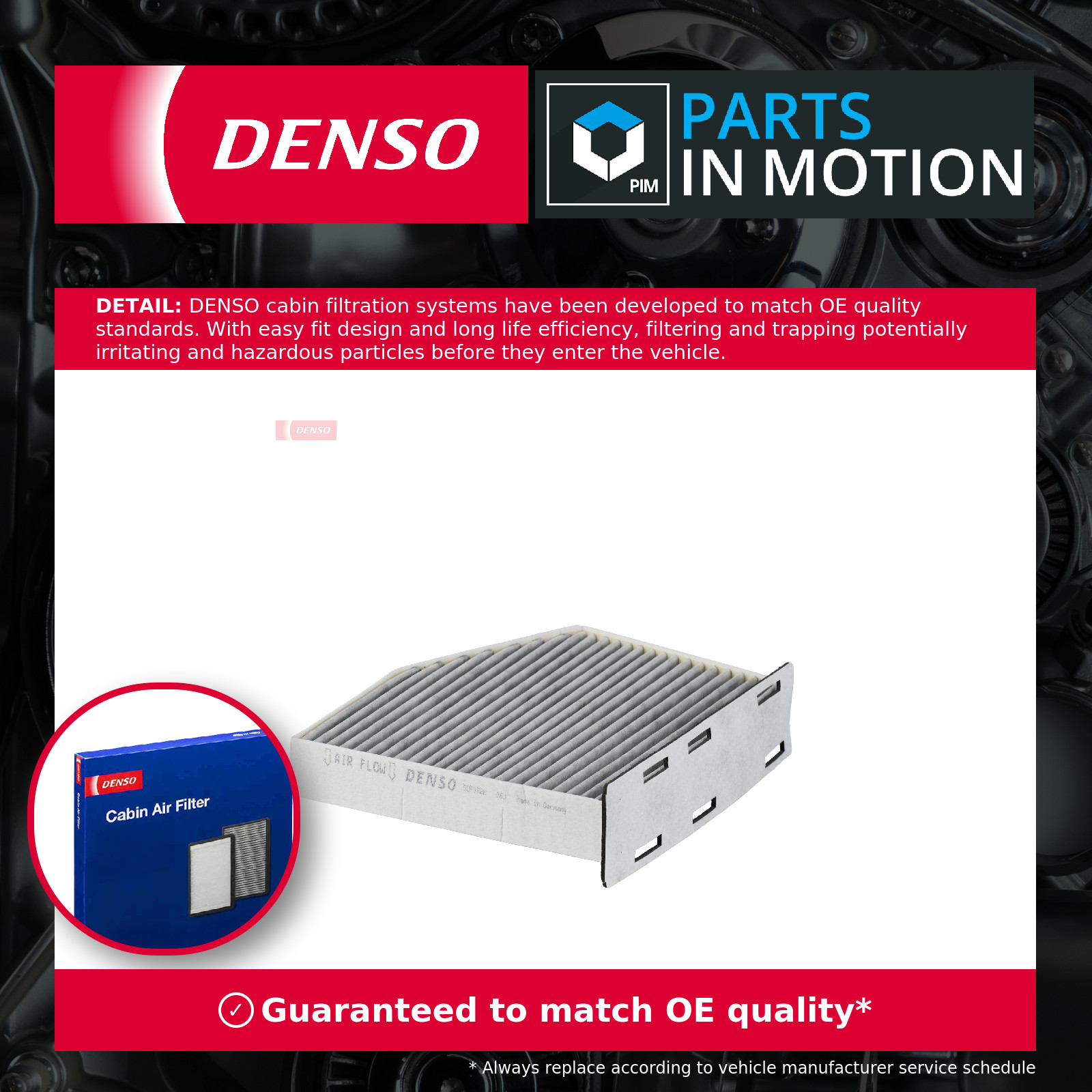 Pollen / Cabin Filter fits OPEL MOVANO FD 1999 on Denso Top Quality Guaranteed