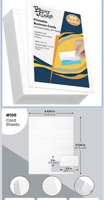 Paper Junkie 100pk Blank Business Card Paper