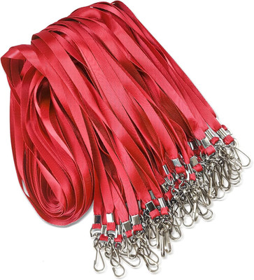50 Pack Bulk Lanyard for ID Badge Holder Durable Flat Lanyard with Swivel Hook a