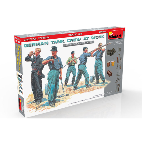 German Tank Crew At Work Kit 1:35 Miniart Kit Figure Militari -D- Neues Modell-image