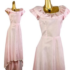 Vintage VTG 70s prairie dress cottagecore dress boho pastel peasant sundress