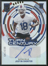 Justin Shorter 2023 Donruss Elite Turn of the Century Rookie Autograph Card /249. rookie card picture