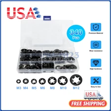 New Internal Tooth Star Lock Spring Quick Washer Push On Speed Nut Assortment
