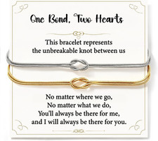 Matching Bracelets for Couples Love Knot Bracelet for Husband Wife Soulmate