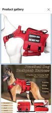 Service Dog Vest with Pockets Red Size Medium Dog Harness