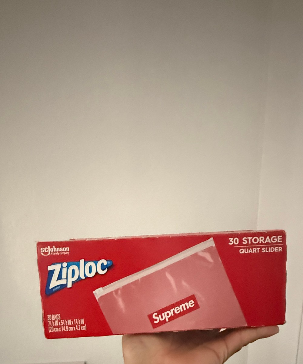 Supreme Ziploc Storage Bags Quart Slider | eBay