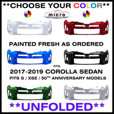 NEW FRONT BUMPER FOR 2017-2019 COROLLA S PAINTED *CHOOSE YOUR COLOR* TO1000424
