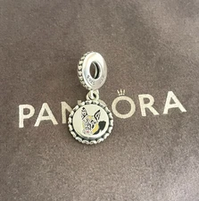 Pandora German Shepherd Love GSD Dangle Double Sided Charm S925 Sterling Silver