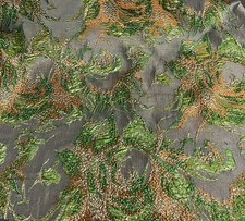 Green Gold Copper Silver Metallic Brocade Fabric 60 Width Sold By The Yard