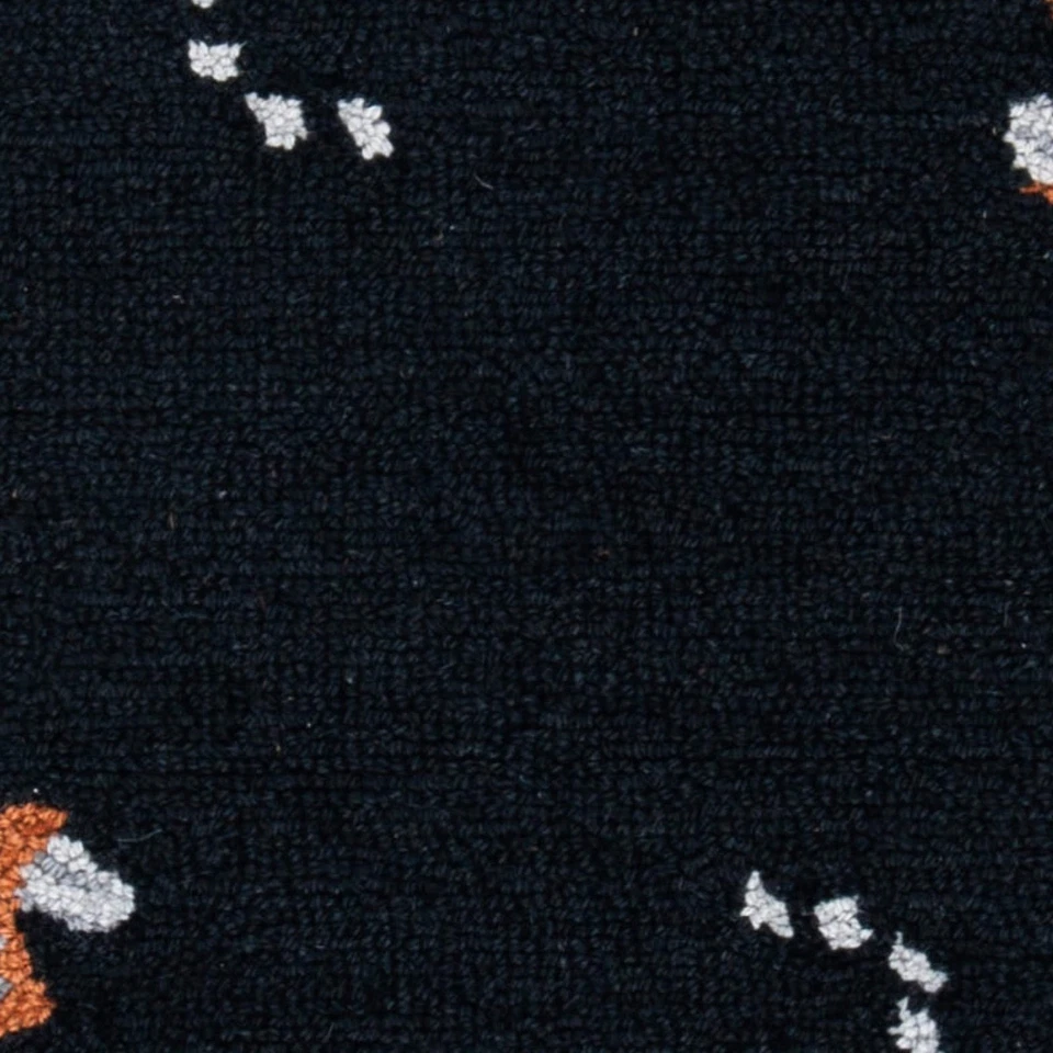 Chelsea Collection Accent Rug - 1'8" x 2'6", Black, Hand-Hooked French Countr... - Image 2 of 3