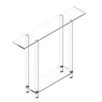 Uimoso Konsolentisch Aus Acryl Mit Zwei Ebenen, Transparenter Beistelltisch