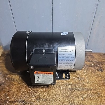 Air Compressor Motor 1HP, 1725 RPM Three Phase Motor 56C Frame 5/8'' Shaft Steel