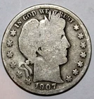 1907-P BARBER SILVER HALF DOLLAR - GOOD - #0420DAC