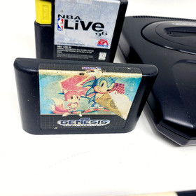 Sega Genesis Model 2 Game Console Black, MK-1631 (3) Games Tested Good No Cables