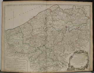 FLANDERS BELGIUM NETHERLANDS FRANCE 1776 ROBERT DE VAUGONDY UNUSUAL ANTIQUE MAP