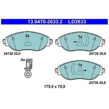 Satz Bremsbeläge Bremsklötze vorne für Audi Q3 F3B F3N | 23903781