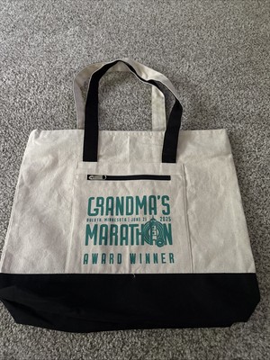 Prime Line  Grandma s Marathon Everyday Canvas Tote Bag Natural NWT 2025 AG Win