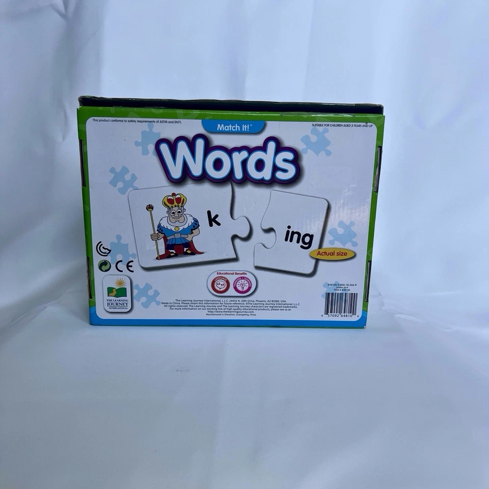 Match It! Words 30 Self Correcting Puzzle Sets Teaching Words Ages 3+ - Image 2 of 4