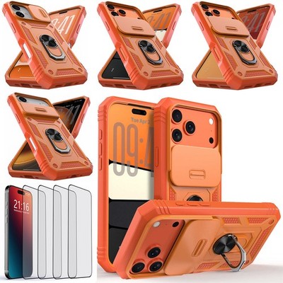 For iPhone 17/17 Air/17 Pro/17 Pro Max Case Kickstand Cover / Screen Protector