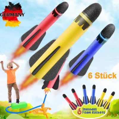 6x Anginne Rakete Luftdruck, Outdoor Spielzeug für Kinder - Geschenke für Jungen