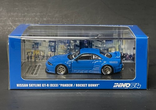 Inno64 1:64 Nissan Skyline GT-R (R33) "Pandem / Rocket Bunny" Blue Diecast Car