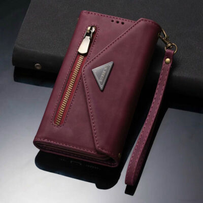 Crossbody Wallet Leather Phone Case For Samsung S9 S10 S20 S21 S22 S23 S24 S25