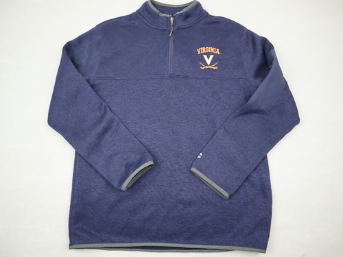 Virginia Cavaliers Pullover Herren Large Navy Champion 1/4 Reißverschlusstasche NCAA Erwachsene L