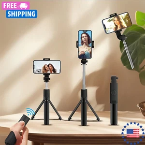 Selfie Stick Tripod Bluetooth Remote Support de téléphone extensible iPhone Android NEW