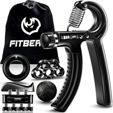 Adjustable 5-Pack Grip Strengthener Kit for Forearm & Hand Fitness