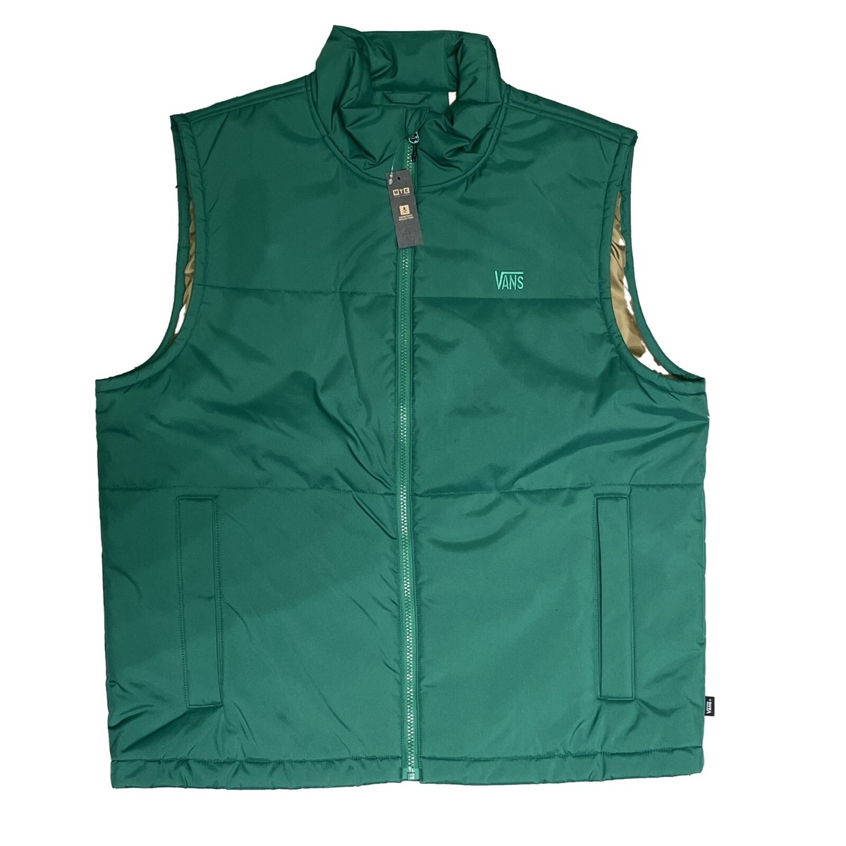 Brand New Mens Vans No Hood Norris II Vest Verdant Green Size