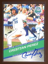 2018 Lexington Legends CRISTIAN PEREZ Signed Card autograph auto ROYALS