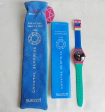1994 SWATCH CRYSTAL SURPRISE Wrist Watch Swiss Made Alessandro Mendini Great Con