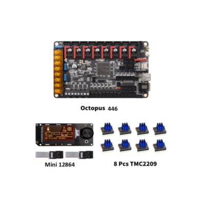 BIGTREETECH Octopus(446) 3D Printer Motherboard + LCD + 8pcs TMC2209 Drivers