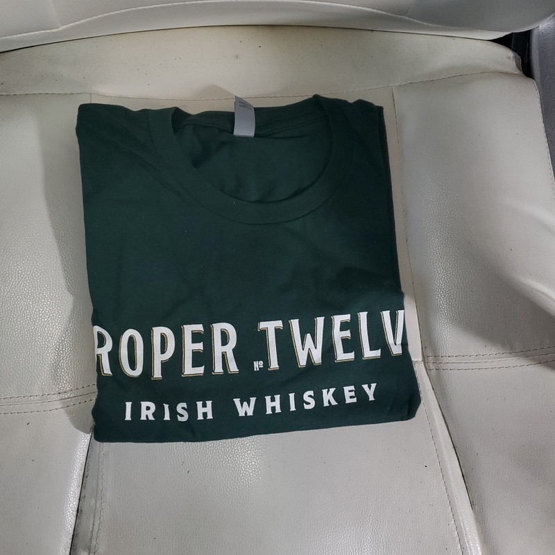 Proper Twelve Irish Whiskey Next Level  T-shirt Hunter Green SIZE L  New
