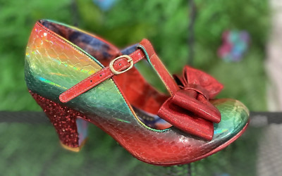 Wunderschönes Geschenk grün/rot unregelmäßige Auswahl Schuhe Lazy River mittelhoher Absatz
